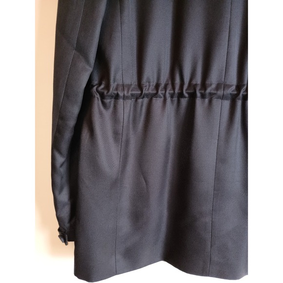 Theory Liquid Twill Drape Jacket Navy Size 4 NWT $475 Blazer Drawstring Waist - Picture 8 of 16